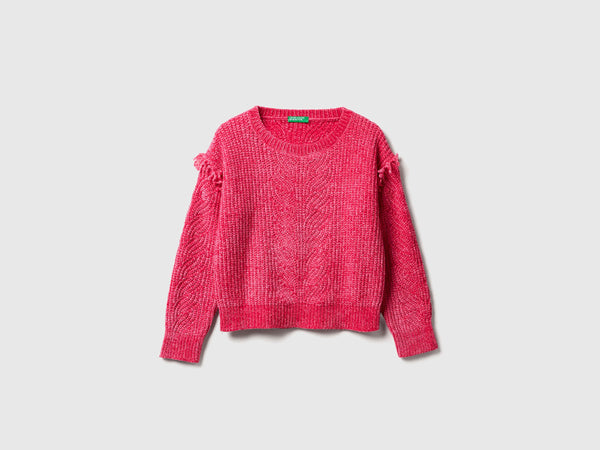 Girls Chenille Jumper - Hot Pink