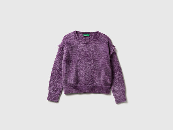 Girls Chenille Jumper - Purple