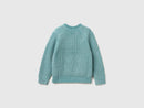 Boys Waffle Knit Jumper - Green