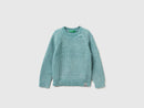 Boys Waffle Knit Jumper - Green