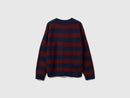 Boys Brioche Stitch Stripe Jumper - Navy
