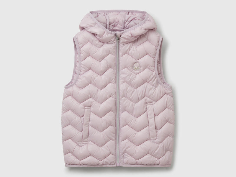 Girls Hooded Gilet - Lilac