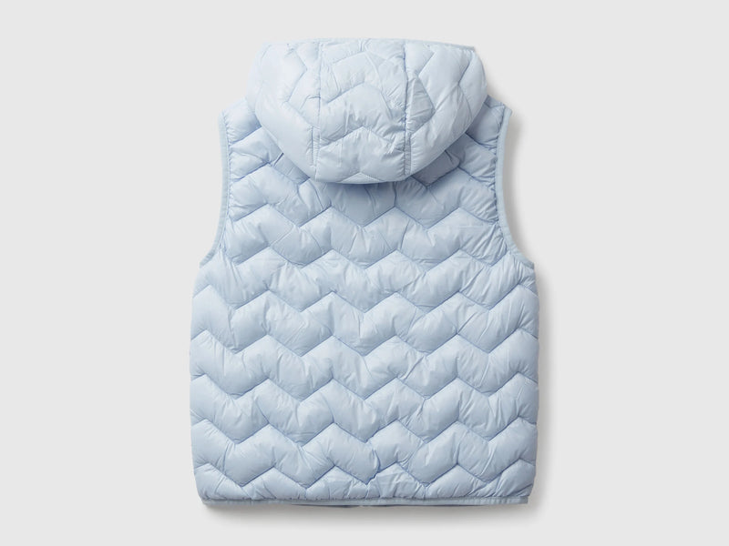 Girls Hooded Gilet - Light Blue