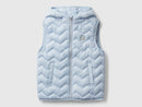 Girls Hooded Gilet - Light Blue