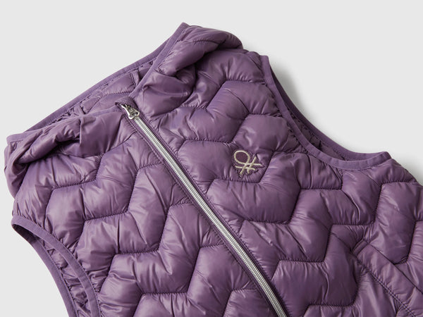 Girls Hooded Gilet - Purple