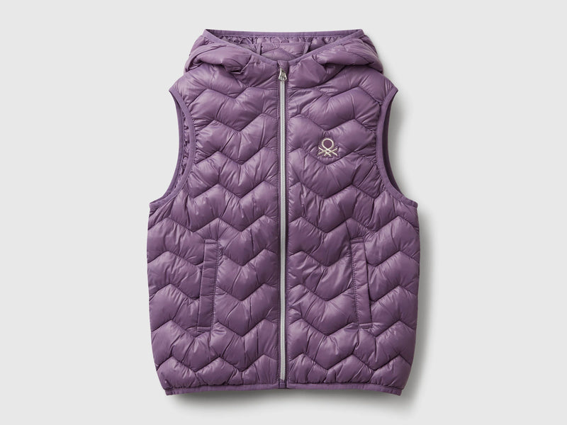 Girls Hooded Gilet - Purple