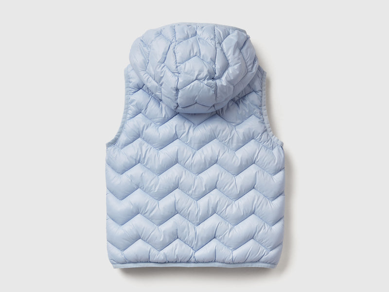 Girls Hooded Gilet - Light Blue