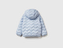 Girls Hooded Puffer Jacket - Light Blue