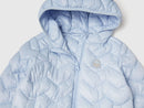 Girls Hooded Puffer Jacket - Light Blue