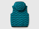 Junior Boys Padded Gilet - Petrol Blue