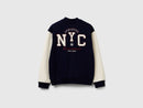 Boys Baseball Button Sweatshirt - Navy
