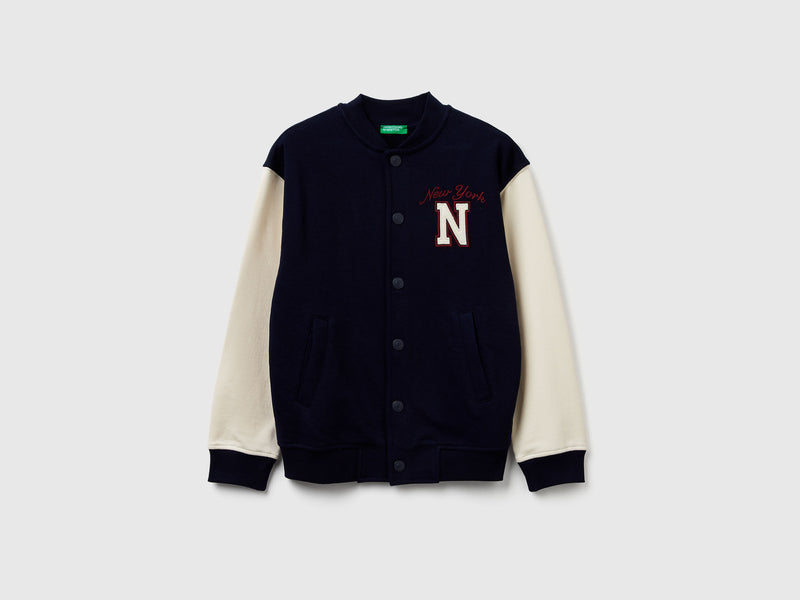 Boys Baseball Button Sweatshirt - Navy