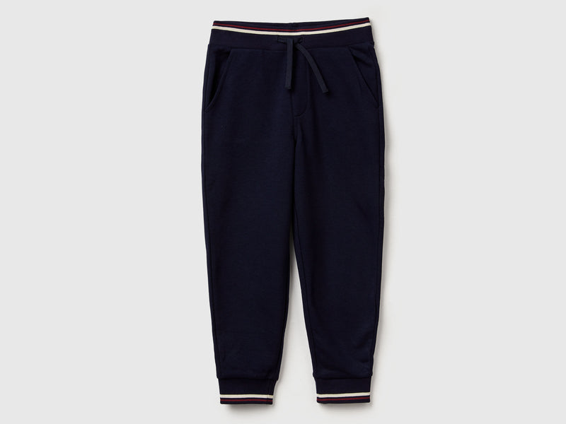 Boys Cuffed Fleece Joggers - Navy