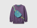 Boys 3D Pouch Pocket Sweatshirt - Purple