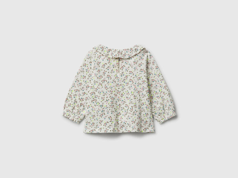 Girl All Over Print Crepe T-Shirt - Cream/floral