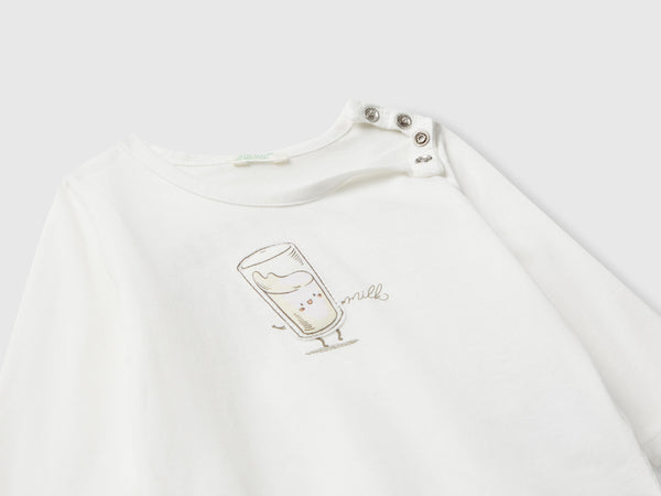 Girls Long Sleeve T-Shirt - Cream