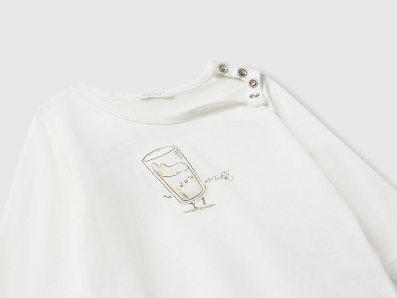 Girls Long Sleeve T-Shirt - Cream