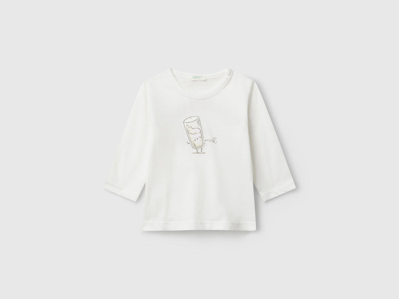 Girls Long Sleeve T-Shirt - Cream