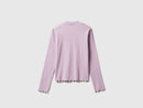 Girls Ribbed T-Shirt - Lilac