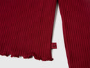 Girls Ribbed T-Shirt - Wine
