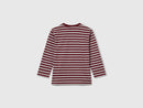 Boys Stripe Long Sleeve T-Shirt - Burgundy Stripe