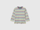 Boys Stripe Long Sleeve T-Shirt - Purple/lime Stripe