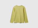 Boys Logo Print Long Sleeve T-Shirt - Lime