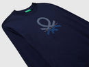 Boys Logo Print Long Sleeve T-Shirt - Navy