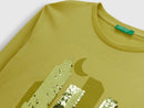 Girls Front Embroidery T-Shirt - Lime