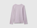 Girls Glitter Logo Long Sleeve Tee - Lilac