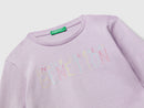 Girls Glitter Logo Long Sleeve Tee - Lilac