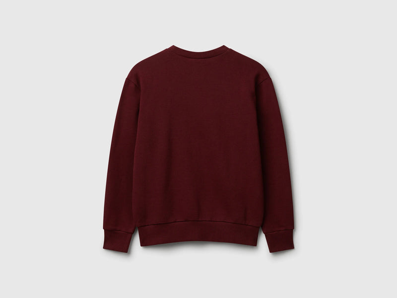 Boys Logo Print Sweatshirt - Maroon
