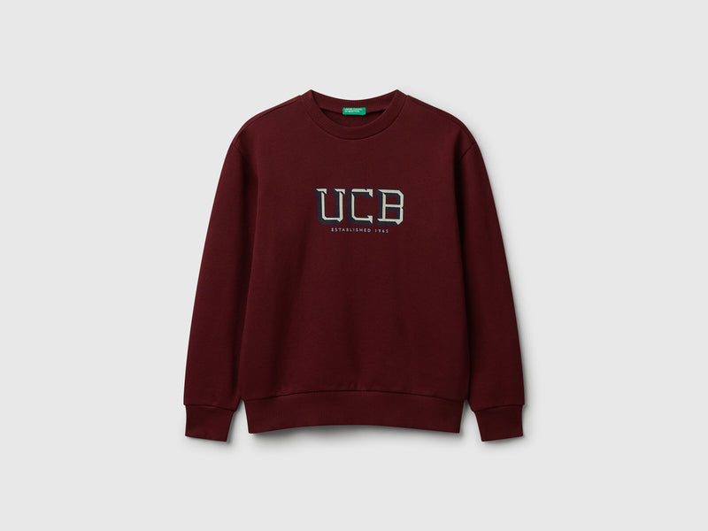 Boys Logo Print Sweatshirt - Maroon