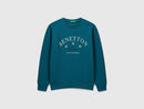 Boys Logo Print Sweatshirt - Petrol Blue