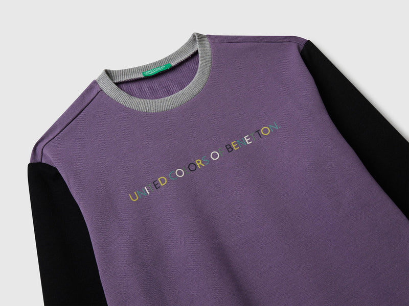 Boys Logo Print Sweatshirt - Purple