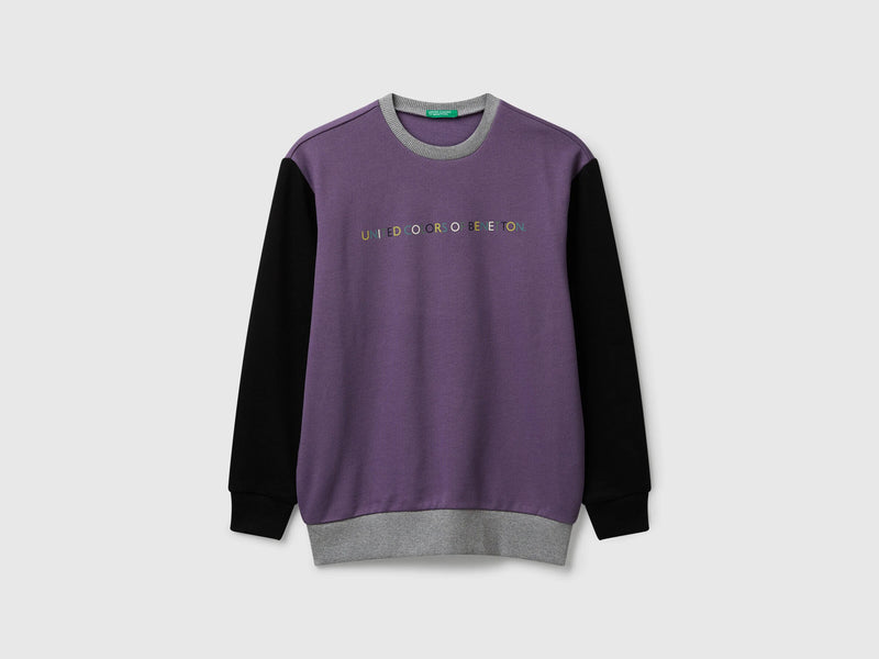 Boys Logo Print Sweatshirt - Purple