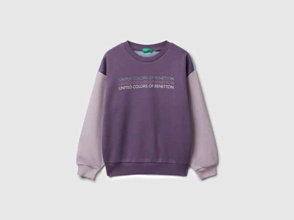 Girls Glitter Logo Sweatshirt - Violet