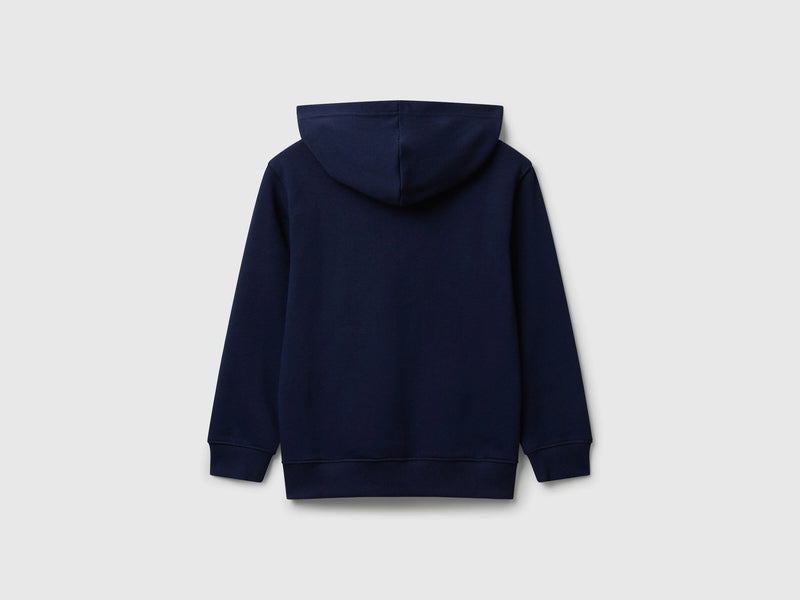 Boys Logo Front Hoodie - Navy