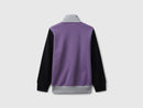 Boys Ribbed Trim Ziptop - Purple