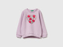 Girls Appilque Sweatshirt - Lilac