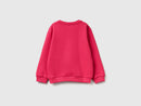 Girls Appilque Sweatshirt - Hot Pink