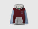 Boys Logo Print Hoodie - Wine