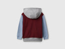 Boys Logo Print Zip Hoodie - Wine