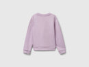 Girls Glitter Print Sweatshirt - Lilac