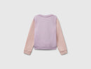 Girls Glitter Print Sweatshirt - Purple
