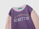 Girls Glitter Print Sweatshirt - Purple