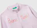 Girls Glitter Print Ziptop - Lilac