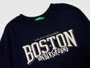 Boys Boston Underground LS T-Shirt - Navy