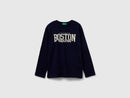 Boys Boston Underground LS T-Shirt - Navy