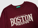 Boys Boston Underground LS T-Shirt - Maroon